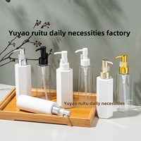 Flacon pompe hexagonal en PETG de 150 ml pour huile nettoyante, lotion, shampoing avec finition estampage à chaud et bronzage