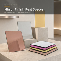 Plaque acrylique miroir argentée dorée, découpe laser personnalisée, panneau PMMA pour présentoirs et signalétique