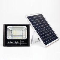 Projecteur solaire étanche IP65 à haute luminosité 60W/100W, LED extérieur en aluminium 4500-30000 Lumens, garantie 2 ans, pour jardin, intensité réglable