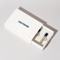 Flacon cylindrique rond vide de luxe personnalisé de 5 ml et 10 ml pour échantillon de parfum, huile parfumée, testeur, avec emballage en boîte