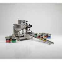 Machine de remplissage spéciale pour peintures et revêtements, remplissage automatique pour seaux en fer-blanc, dosage précis sans gouttelettes