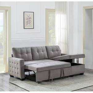 Velvet bedroom furniture at the best price, double combination pull-out <b>sofa</b> <b>bed</b> with <b>storage</b>, extendable recliner, home use, - Product Image 6