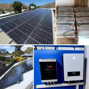 Kit de panneaux solaires domestiques avec panneaux photovoltaïques monocristallins en silicium de 3 kW, 5 kW, 10 kW, stockage sur batterie lithium-ion et contrôleur MPPT - Product Image 3