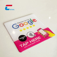 Tarjeta NFC Epoxi Personalizada 13.56MHz NTAG213 215 216, Menú Digital NFC, Placa de Reseñas de Google, Etiqueta NFC con Burbujas de Gel