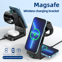 Soporte de cargador inalámbrico rápido 3 en 1 Base magnética fuerte para relojes inteligentes Teléfonos Pd Carga rápida eléctrica 3 en 1 Inalámbrico rápido