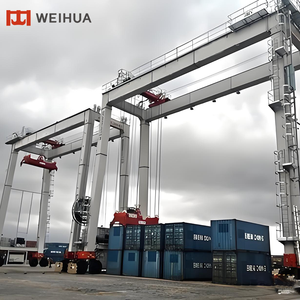 Contenedor de elevación tipo RTG, 10 toneladas, 20 toneladas, 30 toneladas, 40 toneladas, 50 toneladas, 60 toneladas, contenedor de doble viga, grúa de pórtico con neumático de goma - Product Image 5