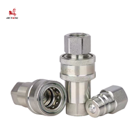 Vanne à bille en acier au carbone Betwal, outils hydrauliques haute pression, pompes, raccord rapide, bidirectionnel, 1/4, 10000 psi, garantie 1 an