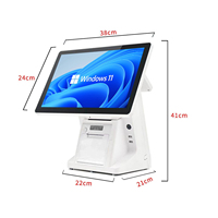 Sistema POS RUINAI RN-F18 con Windows 10, Pantalla Táctil Capacitiva de 15.6 Pulgadas, CPU Intel I3/I5, Impresora Integrada, Wi-Fi 6, LED de 8 Dígitos