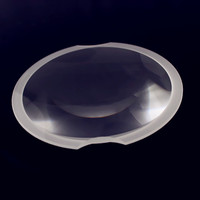 Accessoires d'éclairage de jardin à LED Moule en verre borosilicate Broyage 102mm Lentille optique biconvexe