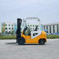 Chariot élévateur électrique de 2500 kg avec déplaceur latéral, chariot élévateur à batterie à 4 roues pour quai de chargement