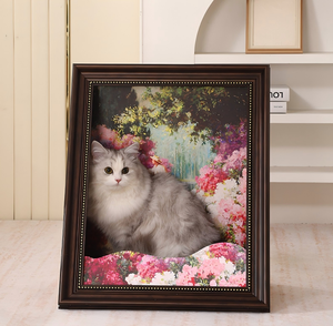 Divertida Cama para Gatos con Diseño Novedoso, Rascador de Doble Capa Extra Grande, Cama para Gatos con Diseño de Pintura al Óleo de la <span class=keywords><strong>Mona</strong></span> Lisa, Cama para Mascotas de Cartón Corrugado - Product Image 4