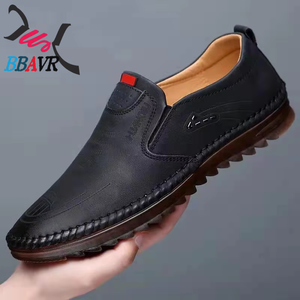 Mocasines para Hombre, Nuevos, Antideslizantes, Suela Suave, Hechos a Mano, Transpirables, Cómodos, Versátiles, Casuales de Otoño, de Cuero - Product Image 1