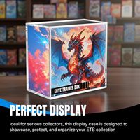 Boîtier de rangement en acrylique pour figurines de collection de bureau, avec couvercle magnétique, compatible avec les boîtes de boosters multi-styles