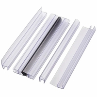 Tira de sellado de puerta de mampara de ducha de baño, burlete de puerta de vidrio de goma de 4 a 12mm, sello de ducha de Pvc para Baño