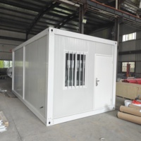 10ft 20ft Flat Pack Container Cabin Modulaire Entrepôt Garage Travailleur Dortoir Mobile Office House