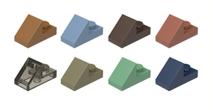 Petits blocs de construction granulaires domestiques compatibles avec les pièces d'assemblage 92946, inclinés 1 trou, pièces de jouets Chenghai en gros - Product Image 5