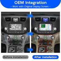 Decodificador de Interfaz Inalámbrica Apple CarPlay y Android Auto para Toyota Highlander, Crown, Kluger 2005-2012 E8007 E8016 E8029 Pantalla OEM