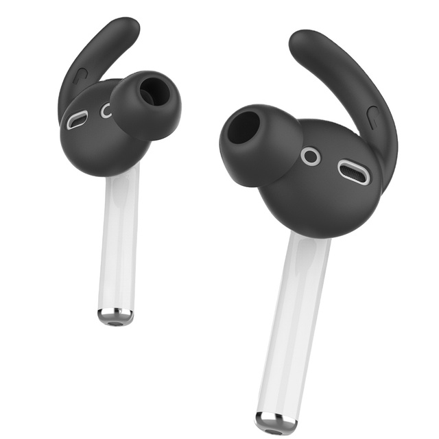 AhaStyle 2 Pairs AirPods Ear Hooks Cover Earbuds Tips [Added Storage Pouch] Compatible with Apple AirPods 2 and 1 or EarPods
