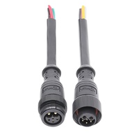 Système de contrôleur de puissance de signal RVB d'éclairage Led 2 + 4Pin personnalisé connecteur étanche M16 sur moule connecteur métallique mâle à femelle