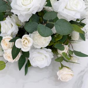 ดอกไม้ประดิษฐ์สีขาวทรงกลมสำหรับตกแต่งโต๊ะงานแต่งงานแบบขายส่งและสั่งทำได้ - Product Image 4