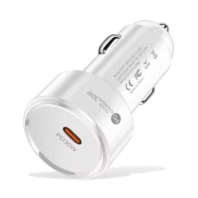 30W USB C Car Charger 3A Super Fast Charging Car Cigarette Lighter Adapter PD Car Charger for Phone 15 16