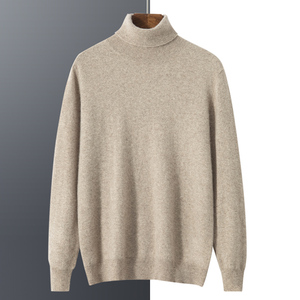 Suéter de <span class=keywords><strong>Cuello</strong></span> Semialto Personalizado para <span class=keywords><strong>Hombre</strong></span>, 100% Cachemira, Color Sólido, con Camiseta Interior de Punto, <span class=keywords><strong>Jersey</strong></span> de Invierno - Product Image 6