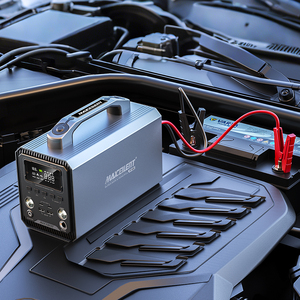 Fuente de Alimentación de Emergencia para Exteriores, 60000mAh, Carcasa de Aleación, Luz LED, Energía Móvil, 12V, 1800A de Corriente Pico, Uso Universal para Camping y Automóviles - Product Image 2