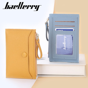 กระเป๋าใส่เหรียญขนาดเล็กสำหรับผู้หญิง Baellerry หนัง PU แบบซิปแนวตั้ง พร้อมสายคล้องข้อมือ สีพื้น ลายลิ้นจี่ ขนาด 5 นิ้ว - Product Image 3