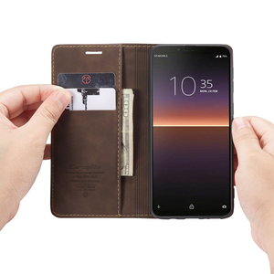 CaseMe pour Sony XA XZ XP Housse En Cuir Magnétique Support Film Protecteur pour Sony Xperia 1 II Z5 mini <span class=keywords><strong>Z4</strong></span> Housse - Product Image 3