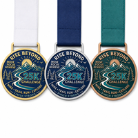 Medaglie Personalizzate per Finisher di Maratone 5K/10K, Corsa/Nuoto/Calcio/Triathlon/Ciclismo, Produttore di Medaglie in Metallo per Premi Sportivi