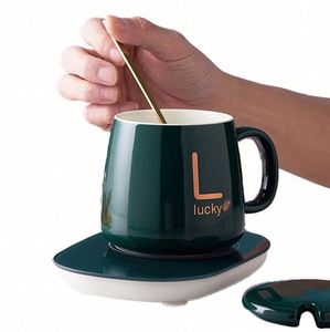 Calentador de Tazas Eléctrico Inteligente USB para Oficina, Hogar, Regalo, Taza de Café de Cerámica, 55°C - Product Image 1