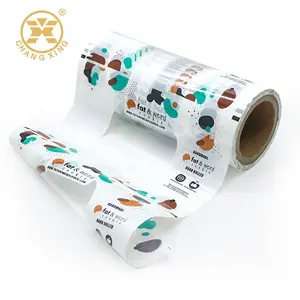Rollo de lámina de aluminio de plástico mate impreso personalizado para mascotas/Al/PE para galletas, aperitivos, alimentos, embalaje con ventana