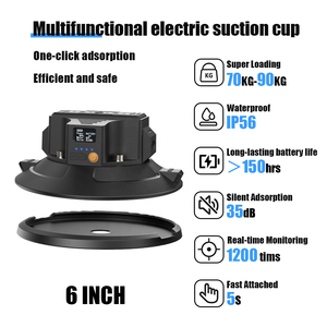 Ventouse électrique haute puissance personnalisée de 6 pouces, force d'aspiration puissante pour appareil photo, caméra d'action et support de téléphone - Product Image 6