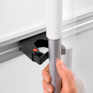 Soporte <span class=keywords><strong>de</strong></span> Pared <span class=keywords><strong>de</strong></span> <span class=keywords><strong>Aluminio</strong></span> Ecológico para Herramientas, Organizador Moderno y Duradero con 3 Abrazaderas para Guardar Escobas y Fregonas en Baño y Cocina - Product Image 2