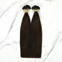 Extensions de cheveux humains à pointe en V en kératine double trame droite, produits capillaires vierges Remy, fixation par fusion