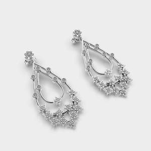 Boucles d'oreilles clous en moissanite ronde brillante, fabriquées en argent sterling 925 et or massif 14 carats, collection de bijoux élégants pour femmes - Product Image 1