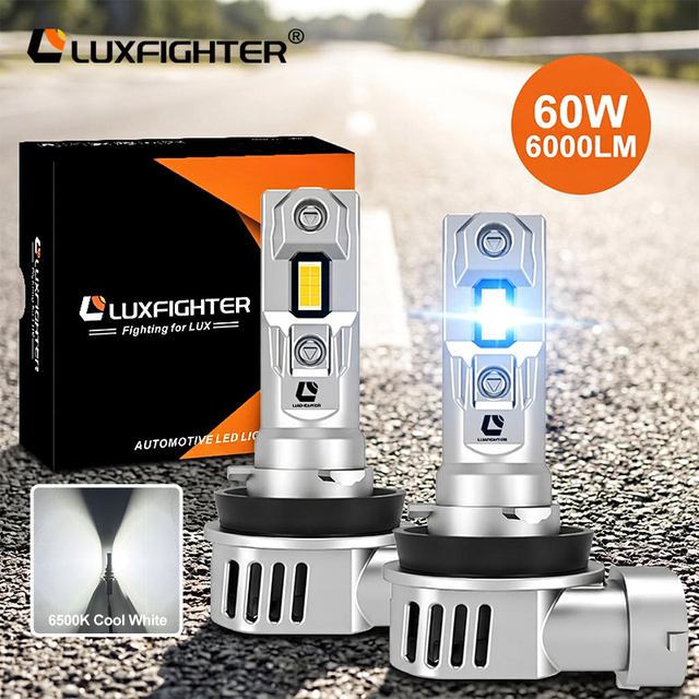 LUXFIGHTER Mini Model 6000LM H7 H11 E46 F2 Car Truck Motorcycle G20 M8 Pro Head Lights Mini LED Headlights for Bmw Mercedes