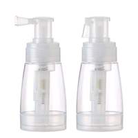 Bouteille de pompe de pulvérisation de poudre de cheveux secs en plastique PET transparent de 50ml bouteille de pompe de poudre de pulvérisateur en plastique pour emballage cosmétique