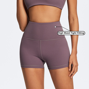 Mayorista Personalizado <span class=keywords><strong>Mallas</strong></span> <span class=keywords><strong>Cortas</strong></span> de Compresión Reciclado Gimnasio <span class=keywords><strong>Yoga</strong></span> Short Mujeres Cintura Alta Pantalones Cortos Ajustados para Mujeres Gimnasio - Product Image 2