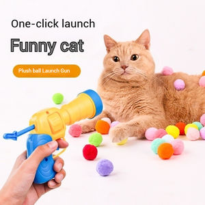 31 adet kedi topu oyuncak başlatıcısı tabancası komik interaktif kedi topları Fetch oyuncak tabanca atıcı - Product Image 4
