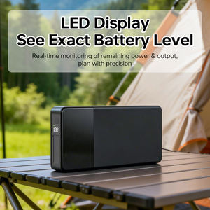 <span class=keywords><strong>Batería</strong></span> <span class=keywords><strong>Externa</strong></span> de Alta Potencia de 65 W, Banco de Energía de 100000 mAh con Pantalla Digital, Carga Rápida PD para Computadoras Portátiles, Tabletas y Teléfonos - Product Image 2