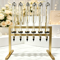 Flacon Distributeur de Parfum Tête d'Or 375/500ml – Vase de Luxe pour Parfum de Table, Idéal pour Mariage, Maison, Boutique, Présentoir et Décoration