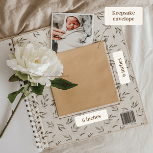 Journal de bébé personnalisable en lin, livre de souvenirs de l'enfance, livre de mémoire, journal de croissance mensuel pour bébé garçon ou fille - Product Image 3