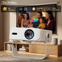 Projecteur intelligent Touyinger L9W Ultra-Upgrade portable mini Android 11 LED à mise au point automatique pour réunions à domicile, facile à utiliser et interactif