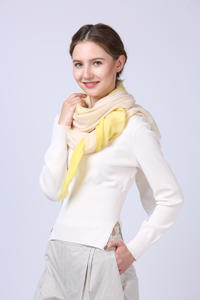 Custom Premium Two Tone Wool Scarf Soft Warm Gradient Color Pashmina <b>Shawl</b> <b>Wrap</b> For Women - Product Image 2