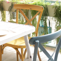 Belle Whited Lavé Chaise Empilable À Dos Croisé X Chaise Arrière
