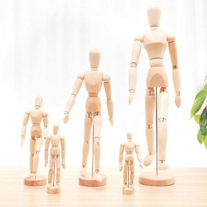 Maniquí Articulado Bv-Wmh01 con Cuerpo Flexible de Plástico y Madera, Color Natural, Tamaños Personalizados para Dibujar la Figura Humana - Product Image 1