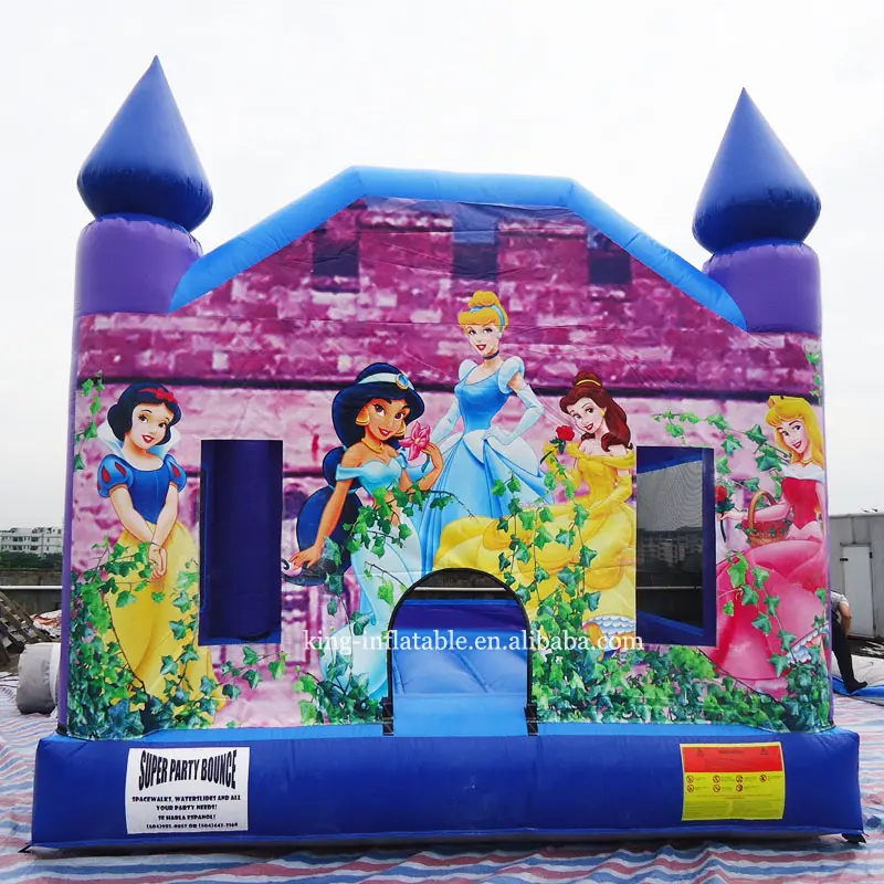 Castello gonfiabile di salto della festa di compleanno delle ragazze di noleggio all'aperto della casa dei buttafuori gonfiabili da vendere