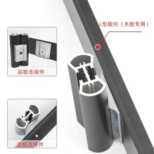 Modern Bedroom Furniture Portable Aluminum Wardrobe with <strong>Glass</strong> Door Sliding <strong>Shelving</strong> for Clothes Storage in Bedroom and Dining - Product Image 4