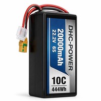 Batterie LiPo haute performance 22,2V 6S 20000mAh 10C pour drone industriel